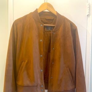 Abercrombie & Fitch Brown Suede Bomber Jacket